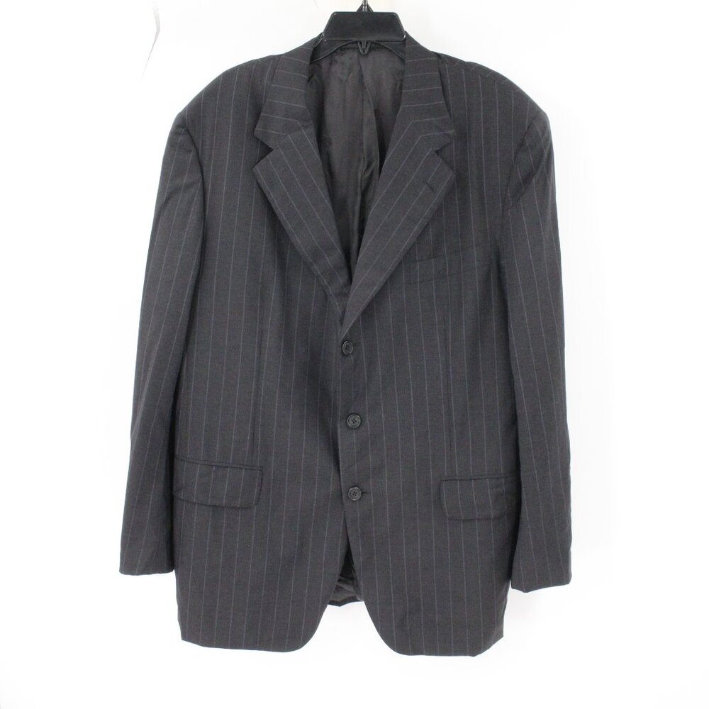 Gianluca isaia napoli sport coat men's Mens 46R three button striped gray notch